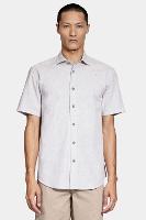 Camisa Aramis Manga Curta Slim Algodão Flame Soft Areia - 1