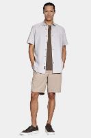 Camisa Aramis Manga Curta Slim Algodão Flame Soft Areia - 2