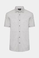 Camisa Aramis Manga Curta Slim Algodão Flame Soft Areia - 5