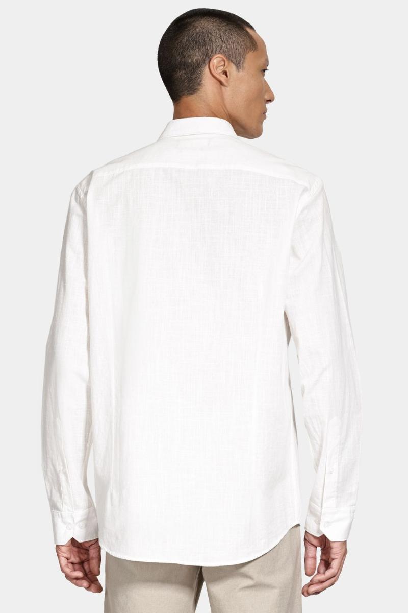 Camisa Aramis Manga Longa Regular Flamê Branco - 4