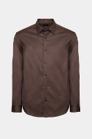 Camisa Aramis Manga Longa Regular Fio 100 Egípcio Cafe - 5