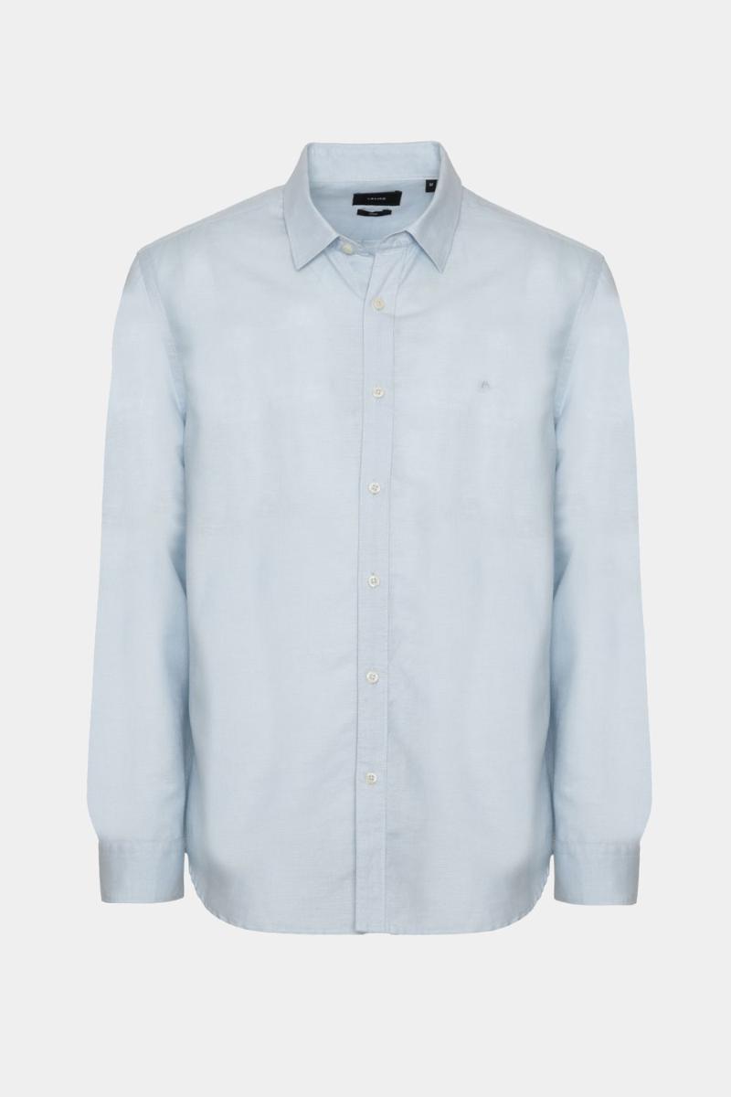 Camisa Aramis Manga Longa Regular Linho Azul Claro - 5