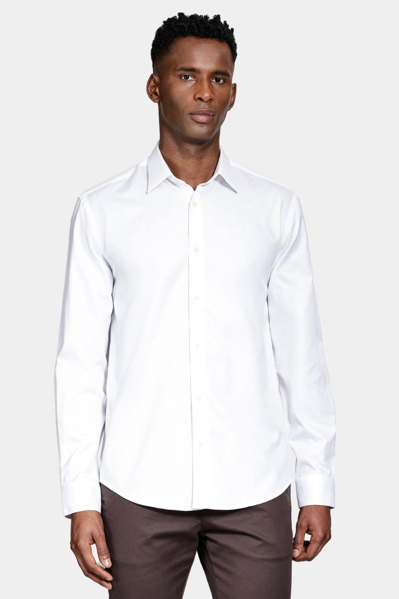 Camisa Aramis Manga Longa Regular Fio 100 Branco - 1