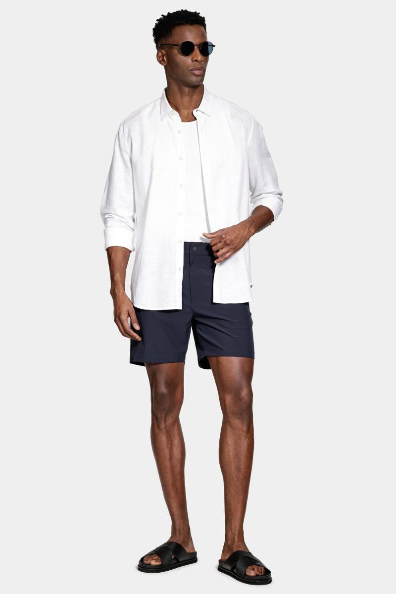 Camisa Aramis Manga Longa Regular Linho Branco - 4