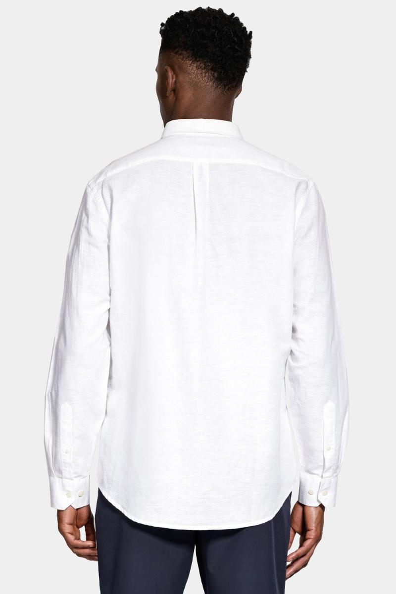 Camisa Aramis Manga Longa Regular Linho Branco - 6