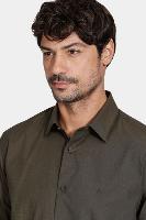 Camisa Aramis Manga Longa Algodão Egípcio Barolo Verde - 3