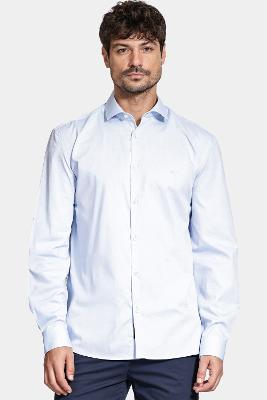 Camisa Aramis Manga Longa Pinpoint Azul