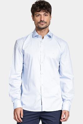 Camisa Aramis Manga Longa Pinpoint Azul