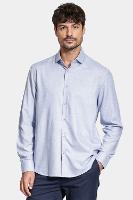 Camisa Aramis Manga Longa Regular Melange Azul Escuro - 1