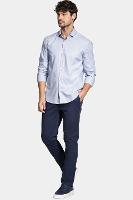 Camisa Aramis Manga Longa Regular Melange Azul Escuro - 2