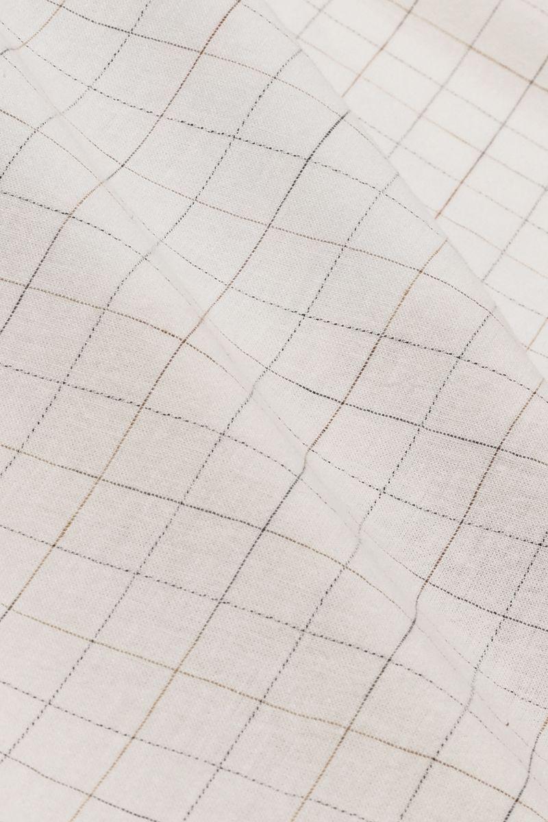 Camisa Aramis Manga Longa Regular Linho Xadrez Branco - 5