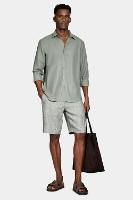 Camisa Aramis Aramis Manga Longa Regular Linho Verde