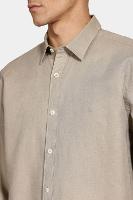 Camisa Aramis Manga Longa Regular Linho Caqui - 5