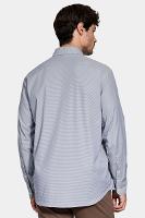 Camisa Aramis Regular Manga Longa Tech Flex Azul Com Branco - 4