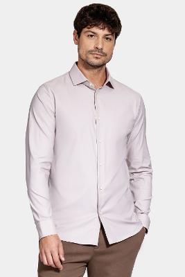 Camisa Aramis Manga Longa Tech Flex Sarja Canela