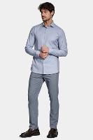 Camisa Aramis Manga Longa Tech Flex Sarja Azul Jeans - 2