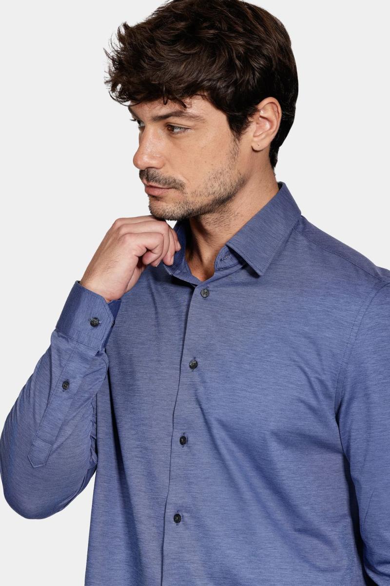 Camisa Aramis Regular Algodão Manga Longa Azul - 3