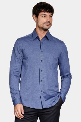 Camisa Aramis Regular Algodão Easy Care Manga Longa Azul