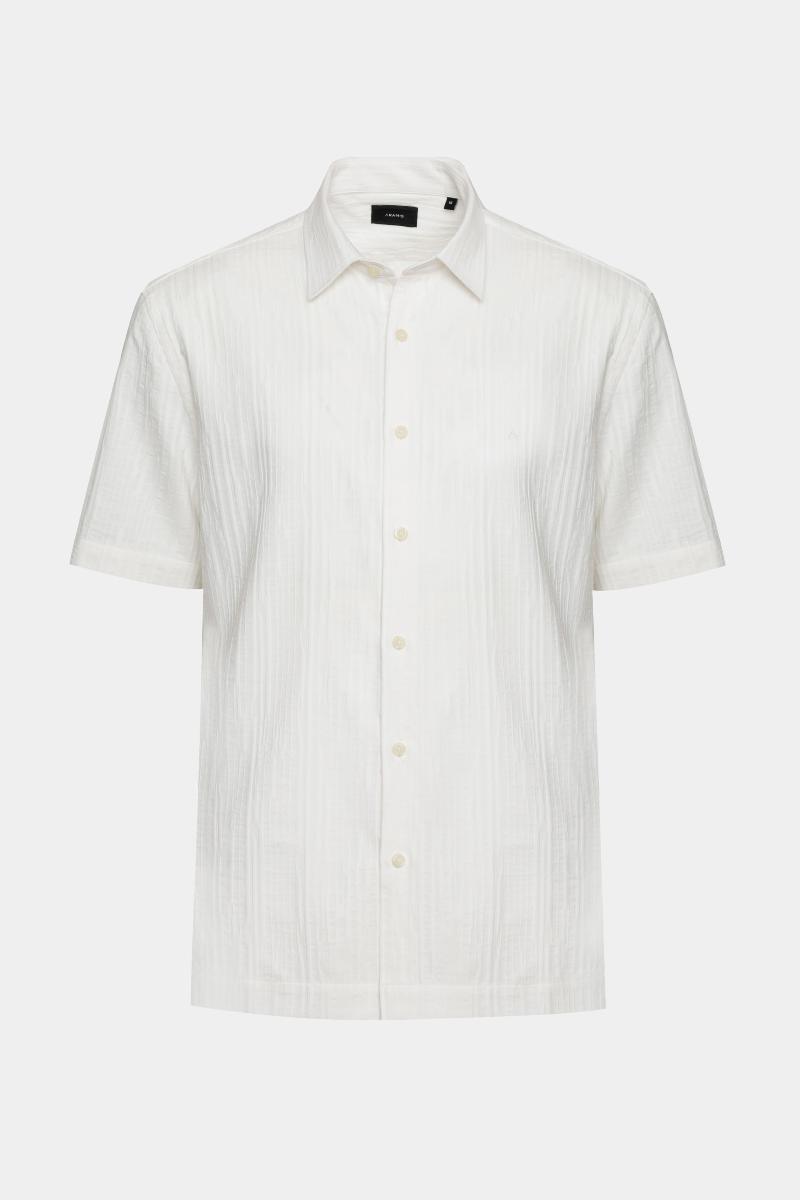 Camisa Aramis Regular Textura Jacquard Off White - 1