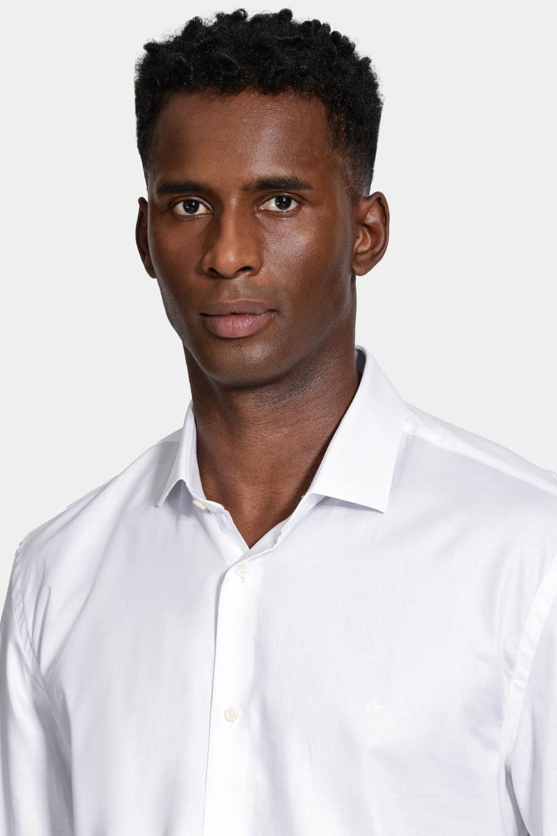 Camisa Aramis Slim Manga Longa Algodão Pima Branco - 3