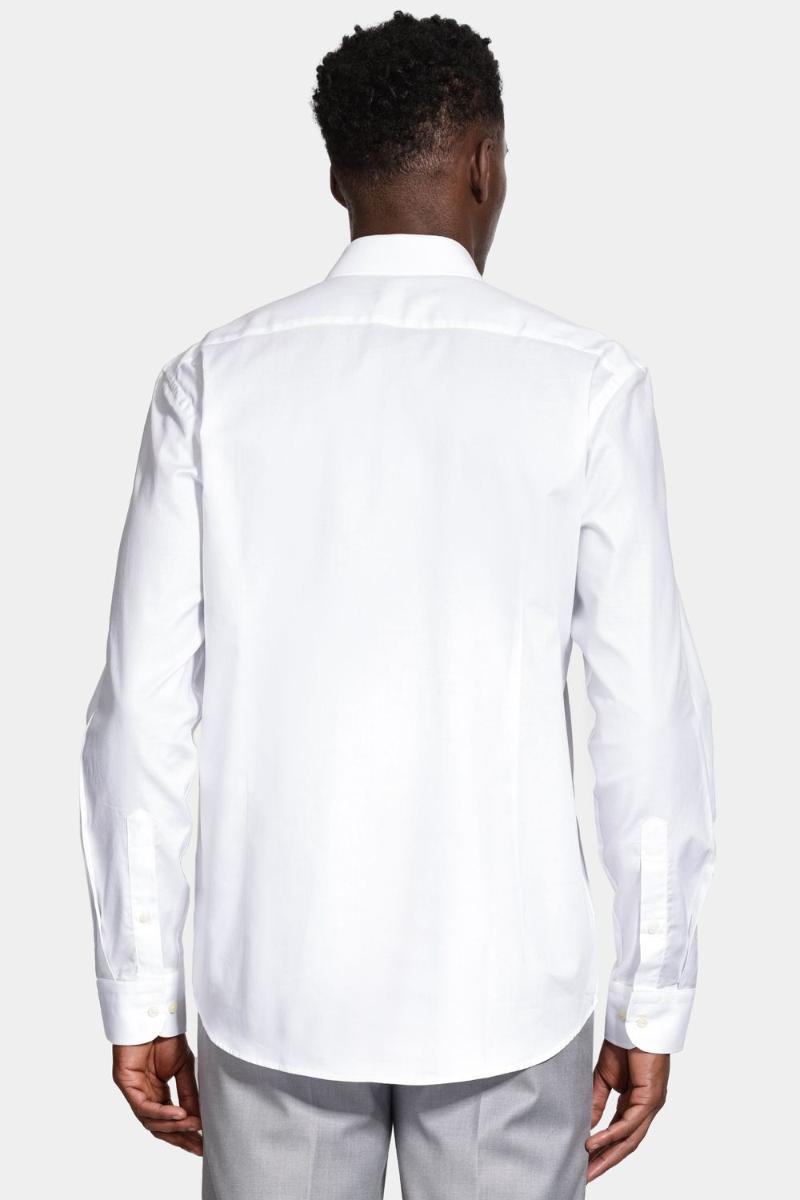 Camisa Aramis Slim Manga Longa Algodão Pima Branco - 4