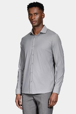 Camisa Aramis Manga Longa Tech Flex Sarja Cinza