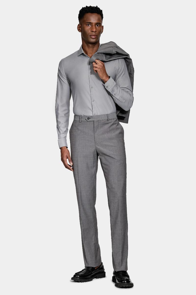 Camisa Aramis Manga Longa Tech Flex Sarja Cinza - 3