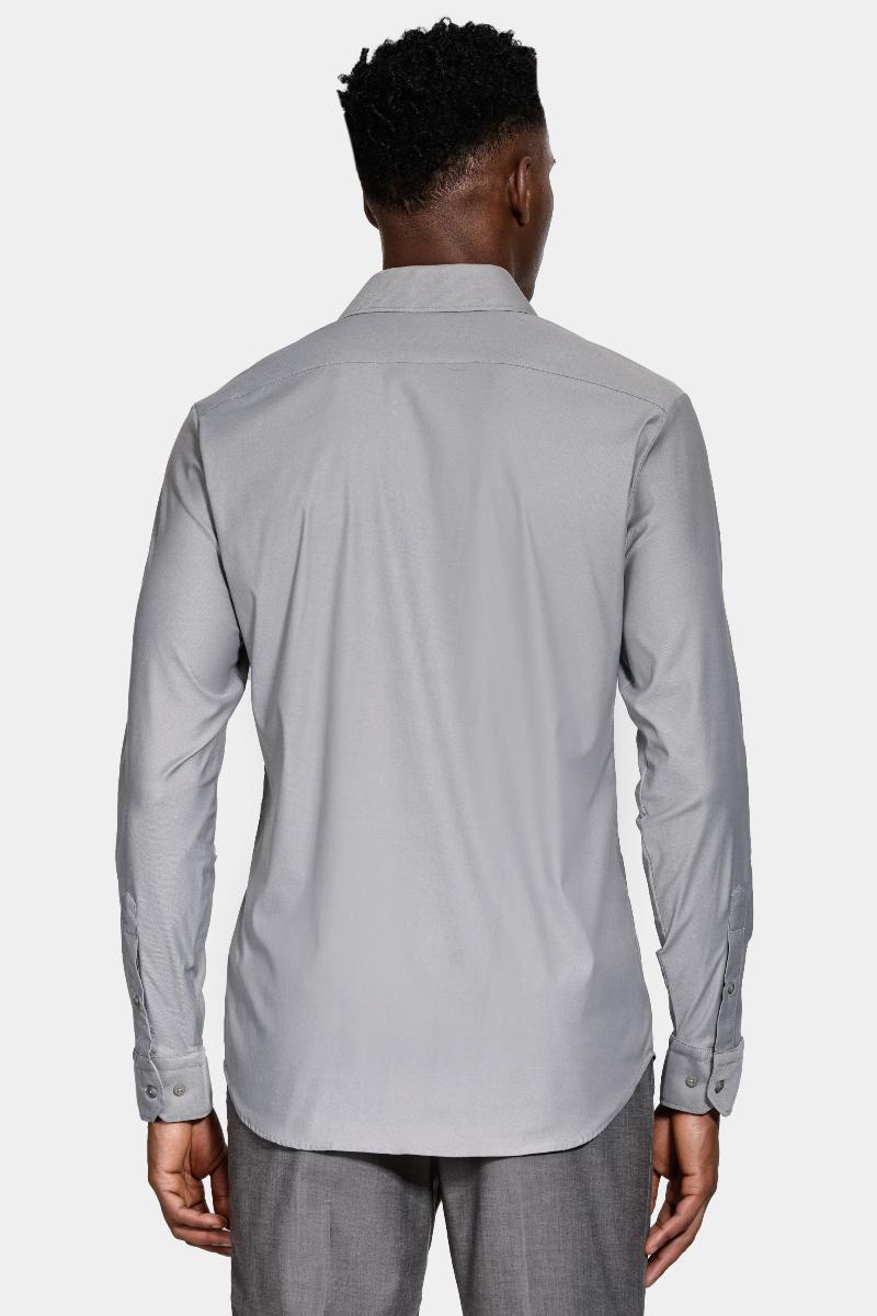 Camisa Aramis Manga Longa Tech Flex Sarja Cinza - 5