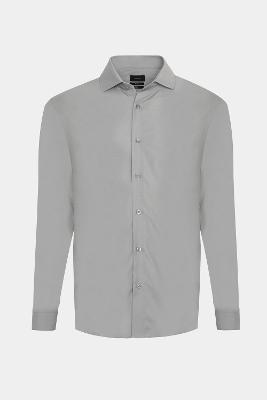Camisa Aramis Aramis Manga Longa Tech Flex Sarja Cinza