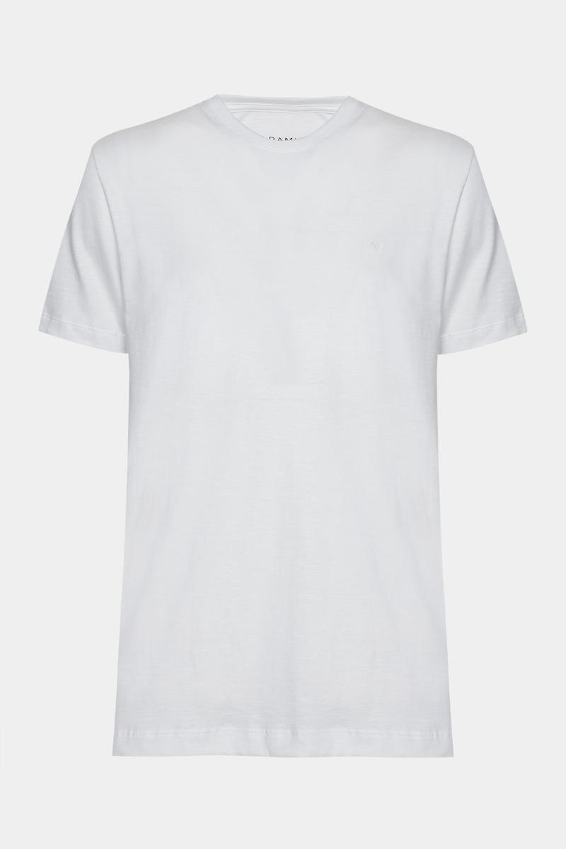 Camiseta Aramis Manga Curta Algodão Flame Off White - 1