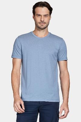 Camiseta Aramis Manga Curta Algodão Básica Indigo