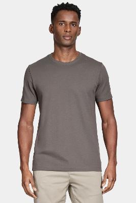 Camiseta Aramis Manga Curta Algodão Peruano Chumbo