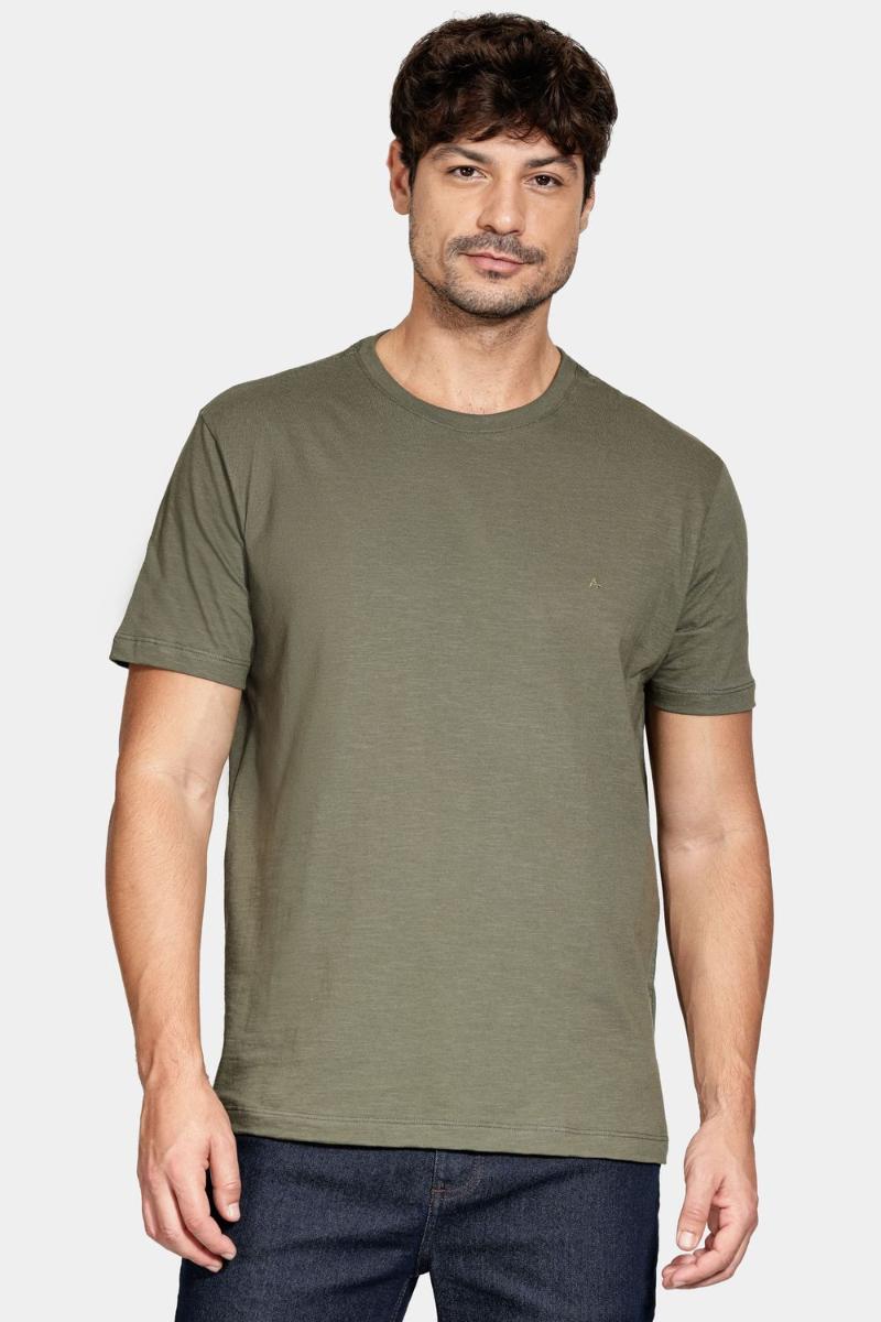 Camiseta Aramis Manga Curta Algodão Flame Verde - 1
