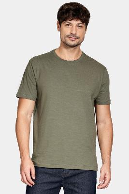 Camiseta Aramis Manga Curta Algodão Flame Verde Militar