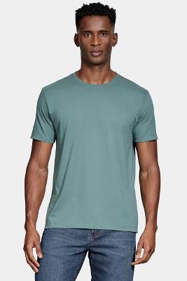 Camiseta Aramis Manga Curta Bordado básica Verde