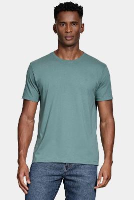 Camiseta Aramis Manga Curta Bordado básica Verde