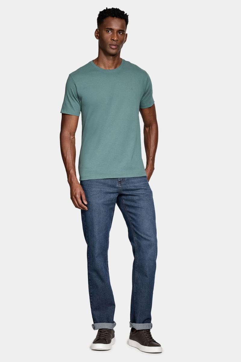 Camiseta Aramis Manga Curta Bordado básica Verde - 2