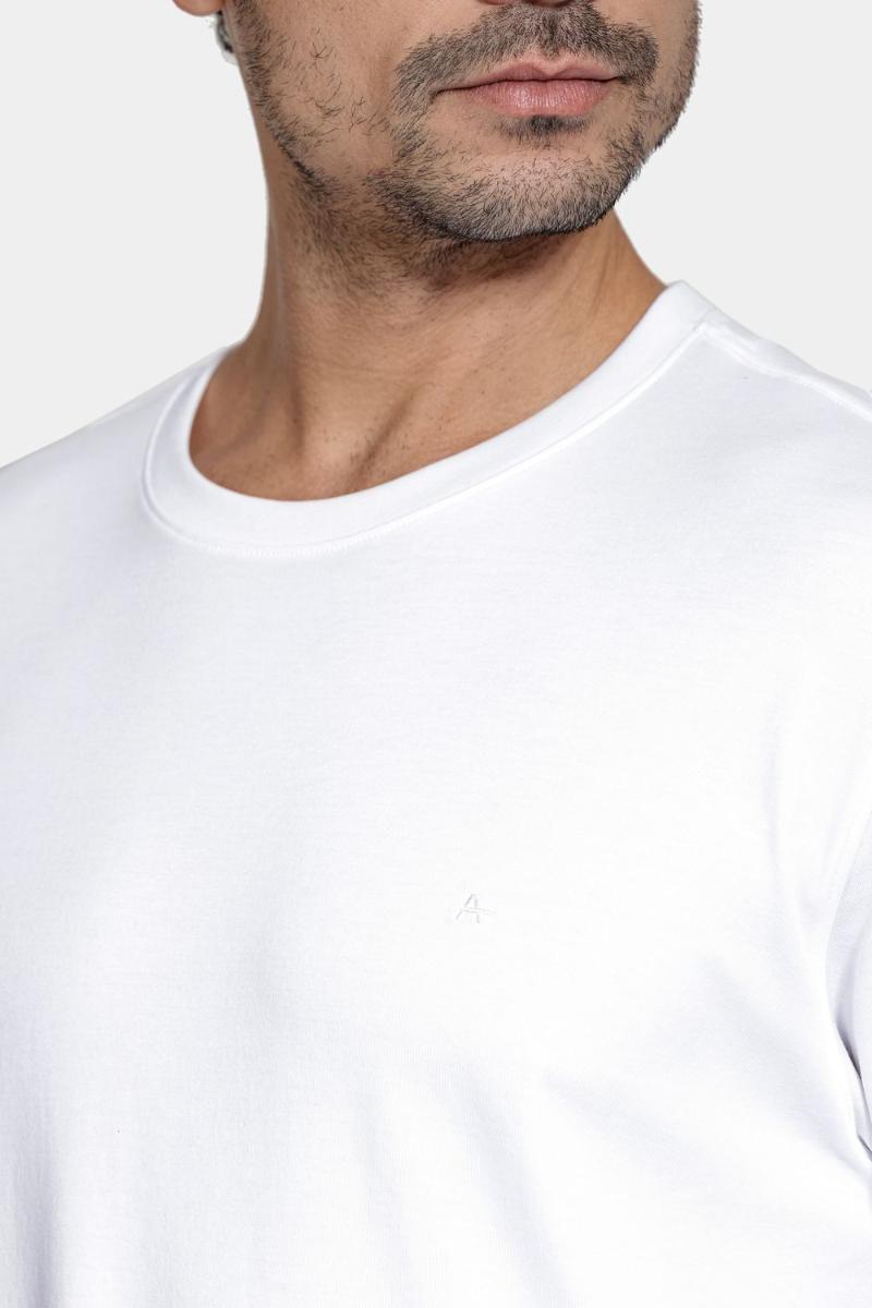 Camiseta Aramis Manga Curta Básica Algodão Branco - 3