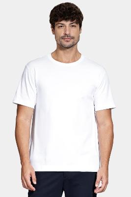 Camiseta Aramis Manga Curta Básica Algodão Branco
