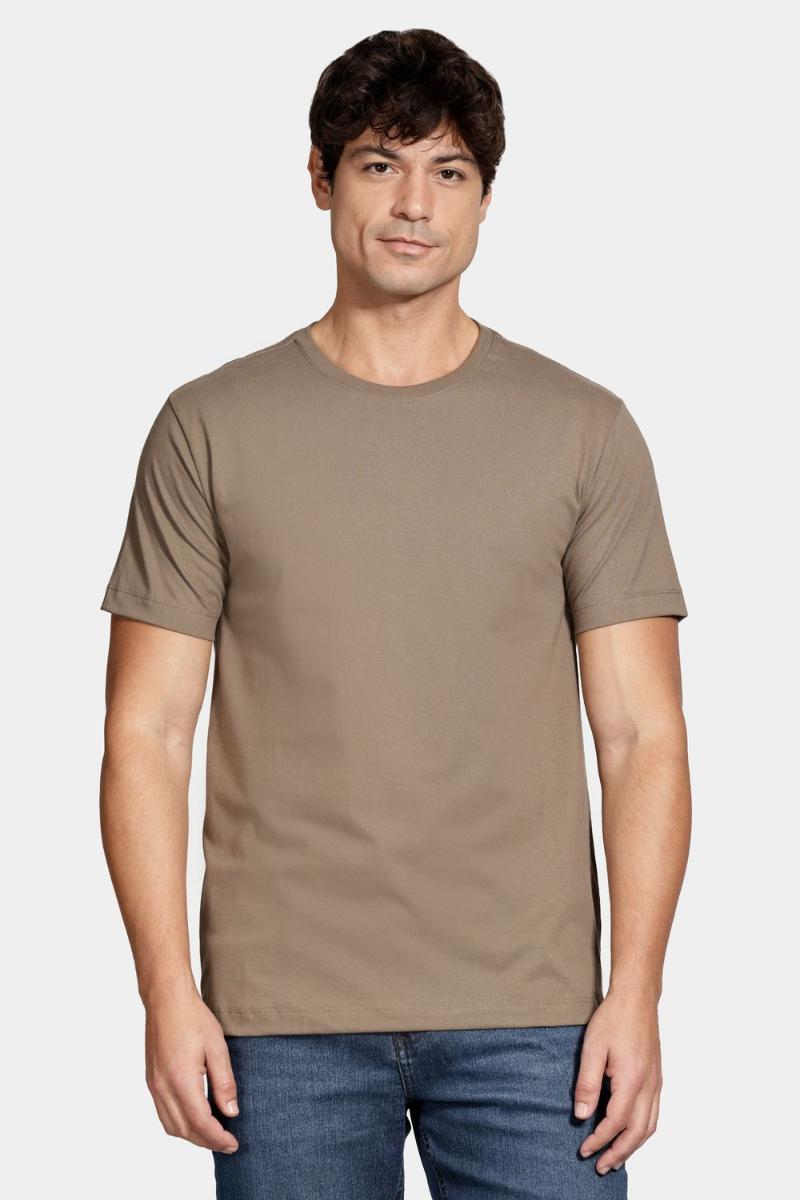 Camiseta Aramis Manga Curta Bordado básica Castor - 1