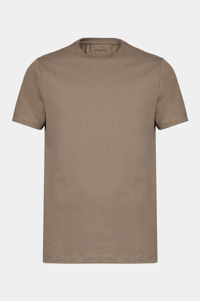 Camiseta Aramis Manga Curta Bordado básica Castor - 5