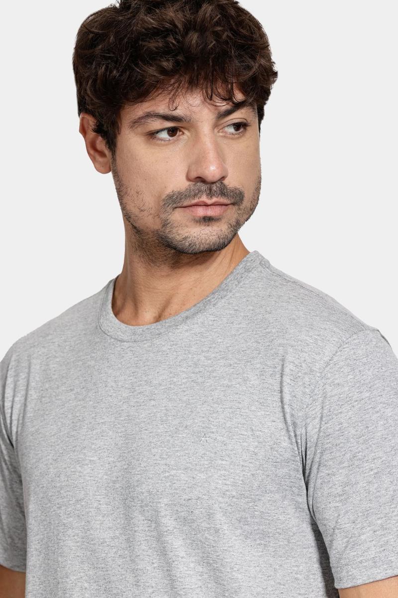 Camiseta Aramis Manga Curta Básica Cinza - 3