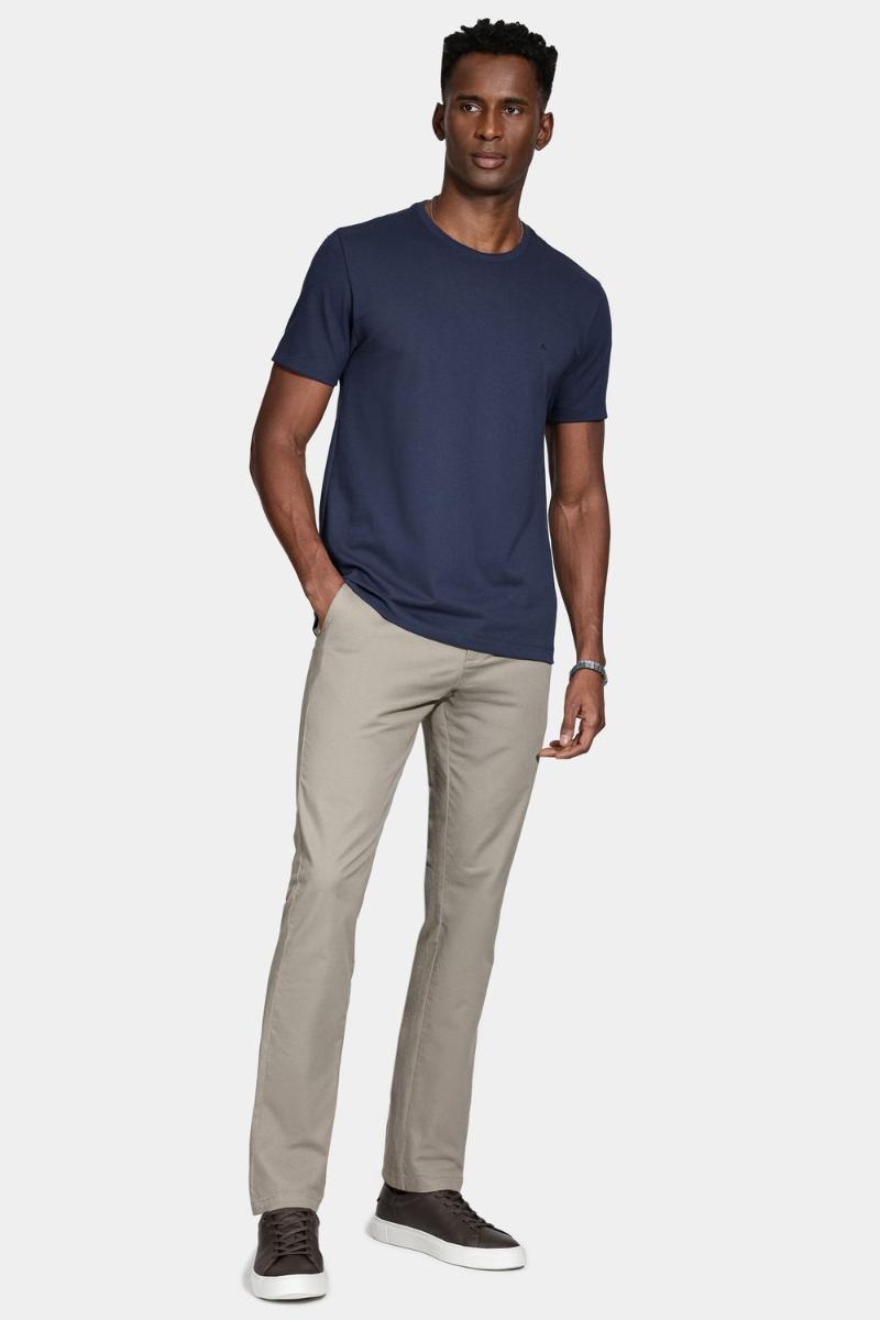 Camiseta Aramis Manga Curta Algodão Peruano Marinho - 3