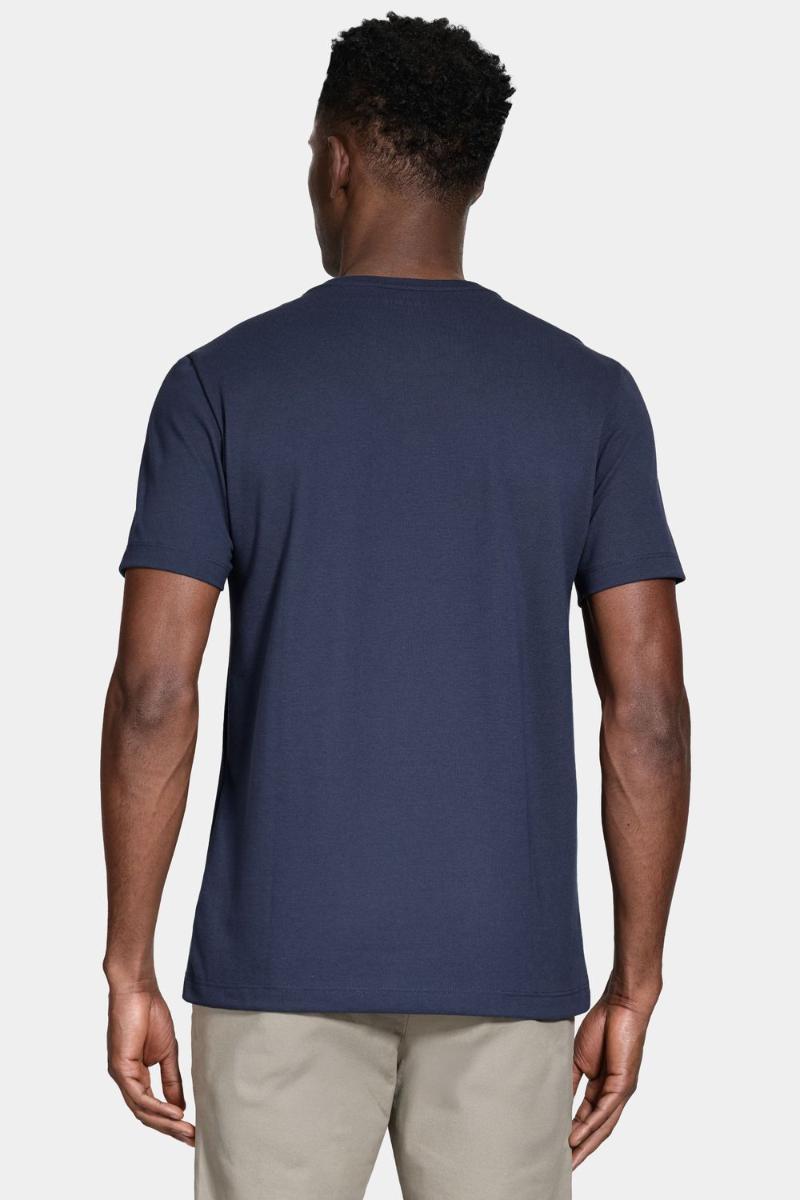 Camiseta Aramis Manga Curta Algodão Peruano Marinho - 5