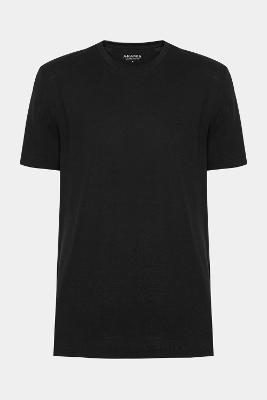 Camiseta Aramis Manga Curta Algodão Peruano Preto