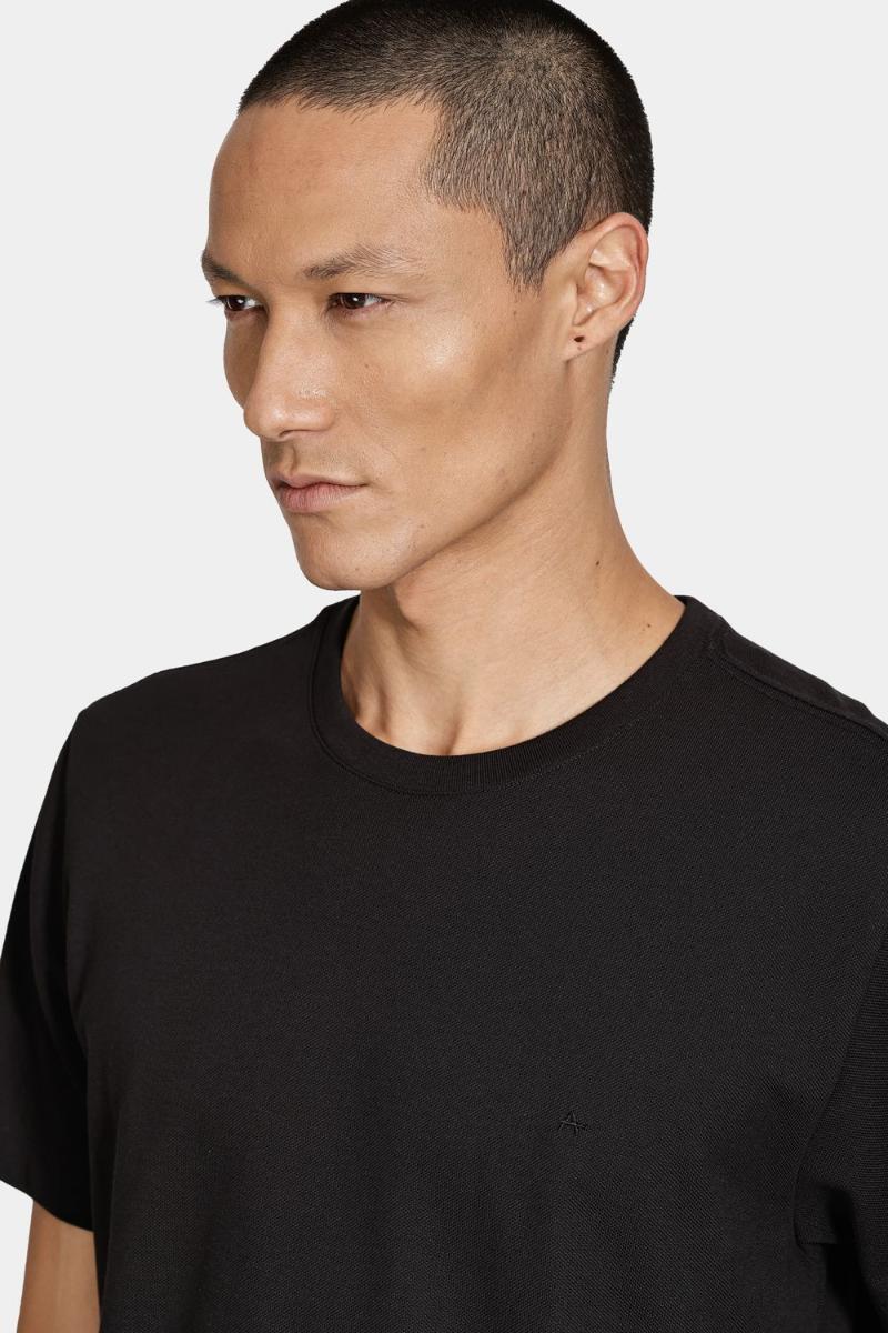 Camiseta Aramis Manga Curta Algodão Peruano Preto - 4