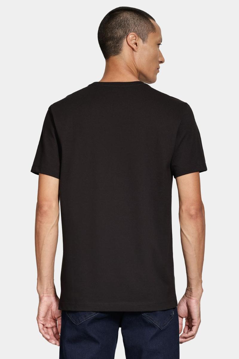 Camiseta Aramis Manga Curta Algodão Peruano Preto - 5