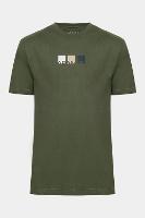 Camiseta Aramis Manga Curta Silk Bloco Verde Militar - 1