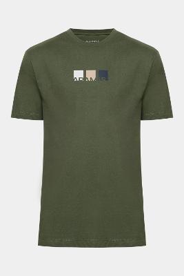 Camiseta Aramis Manga Curta Silk Bloco Verde Militar