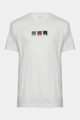 Camiseta Aramis Manga Curta Silk Bloco Off White
